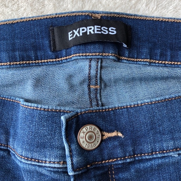 Express Tuxedo Stripe Raw Ankle Skinny Jeans - Picture 10 of 16